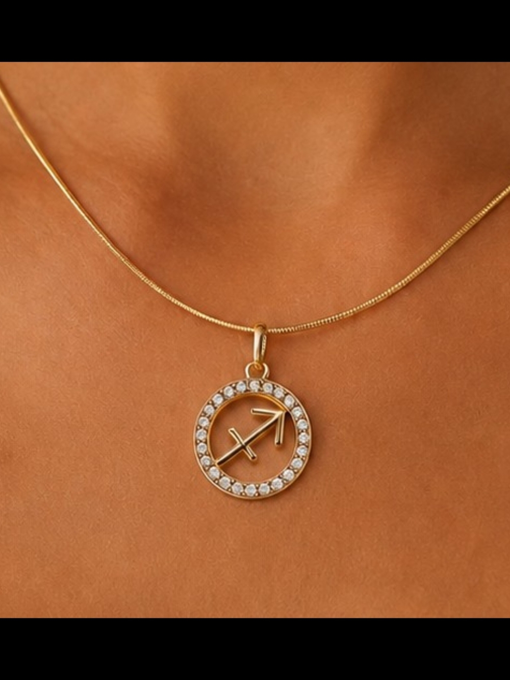 Sagittarius Zodiac Necklace 18K Gold Plated Birth Sign Gift November December